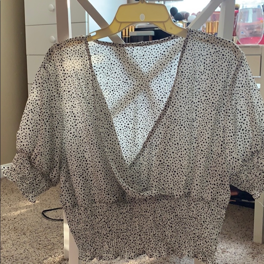 Brand new polka dot crop top